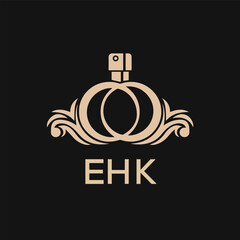 EHK Letter logo design template vector. EHK Business abstract connection vector logo. EHK icon circle logotype.

