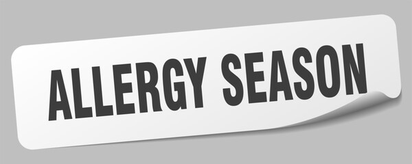 allergy season sticker. allergy season label