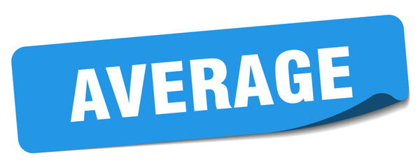 average sticker. average label