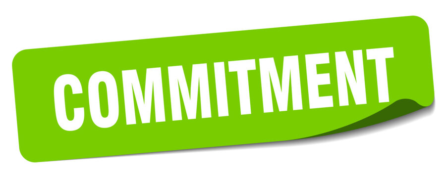 commitment sticker. commitment label