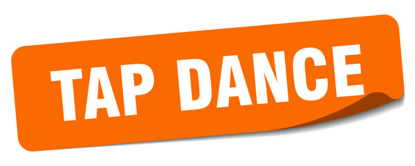 tap dance sticker. tap dance label - obrazy, fototapety, plakaty