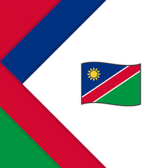 Namibia Flag Abstract Background Design Template. Namibia Independence Day Banner Social Media Post. Namibia Illustration