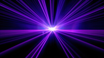 Blue and violet beams of bright laser light