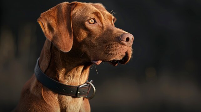 Magyar Vizsla Hunting Dog Posing, Banner Image For Website, Background, Desktop Wallpaper