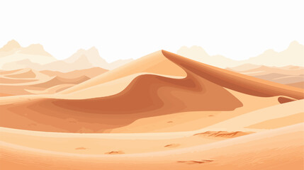 Fototapeta na wymiar Sand dunes of Liwa desert in Abu Dhabi flat vector