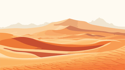 Fototapeta na wymiar Sand dunes of Liwa desert in Abu Dhabi flat vector