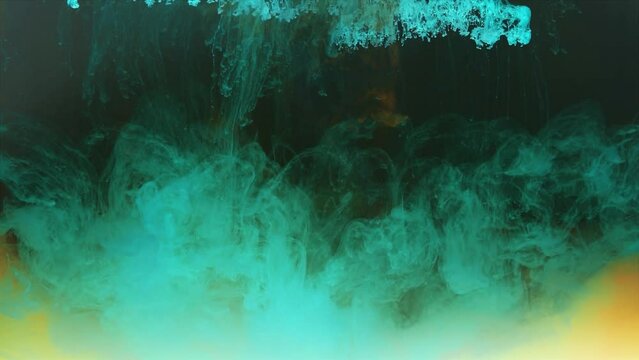 Mesmerizing reflection of neon lights in a puddle of water, creating a captivating visual effect.