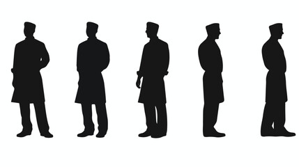 Standing chef silhouette vector silloutte icon