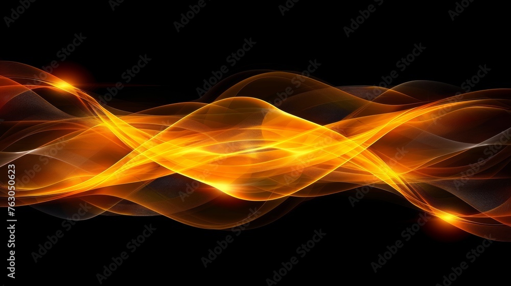 Poster abstract dark design background with magical waves and bokeh effects for creative projects