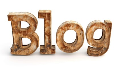 The word Blog created in Serif Typography.
