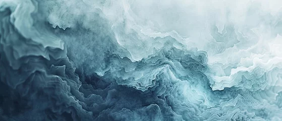 Foto op Plexiglas Abstract art blue paint background with liquid fluid grunge texture. © W&S Stock