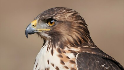 A Hawk With Its Feathers Ruffled By The Wind Upscaled 13
