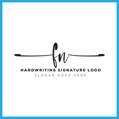 FN initials Handwriting signature logo. FN Hand drawn Calligraphy lettering Vector. FN letter real estate, beauty, photography letter logo design.