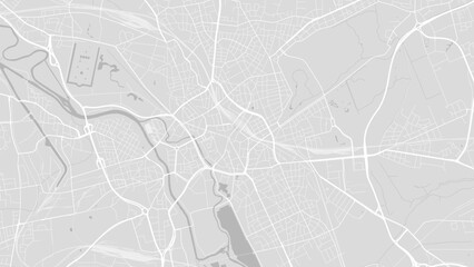 Background Hanover map, Germany, white and light grey city poster. Vector map with roads and water.