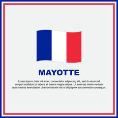 Mayotte Flag Background Design Template. Mayotte Independence Day Banner Social Media Post. Banner