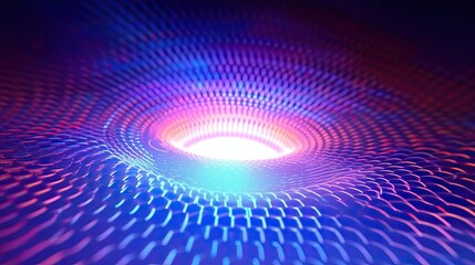 Hypnotic Neon Light Grid
