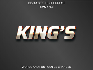 king text effect, font editable, typography, 3d text