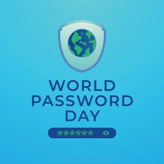 World Password Day design template good for celebration usage. password vector illustration. vector eps 10. flat design. vector eps 10.