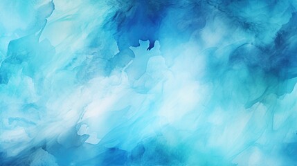 Abstract watercolor painting in blue and white tones. Suitable for artistic projects - obrazy, fototapety, plakaty