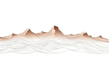 Simple line drawing of a mountain range, suitable for various design projects