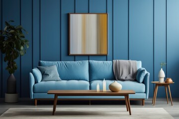 Cozy living room with modern furniture, ideal for interior design projects