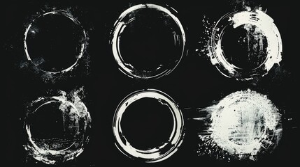 Abstract black and white circles, suitable for modern design projects