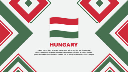 Hungary Flag Abstract Background Design Template. Hungary Independence Day Banner Wallpaper Vector Illustration. Hungary Independence Day