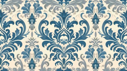 damask seamless patterns. Rich ornament, old Damascus style pattern for wallpapers - obrazy, fototapety, plakaty