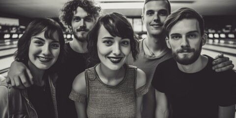 A diverse group of individuals standing in unity. Suitable for teamwork concepts