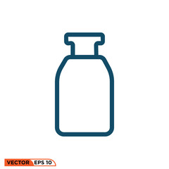 Bottle icon design vector graphic of template, sign and symbol