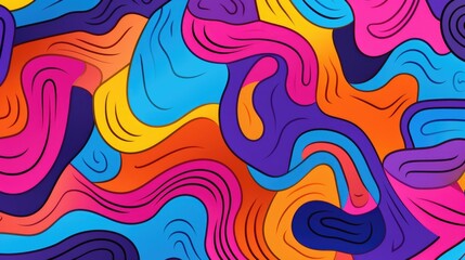 Colorful abstract background with wavy shapes, suitable for various design projects