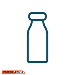 Bottle icon design vector graphic of template, sign and symbol