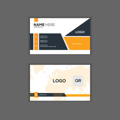 Creative and clean corporate business card template. double sided business card design.