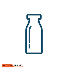 Bottle icon design vector graphic of template, sign and symbol