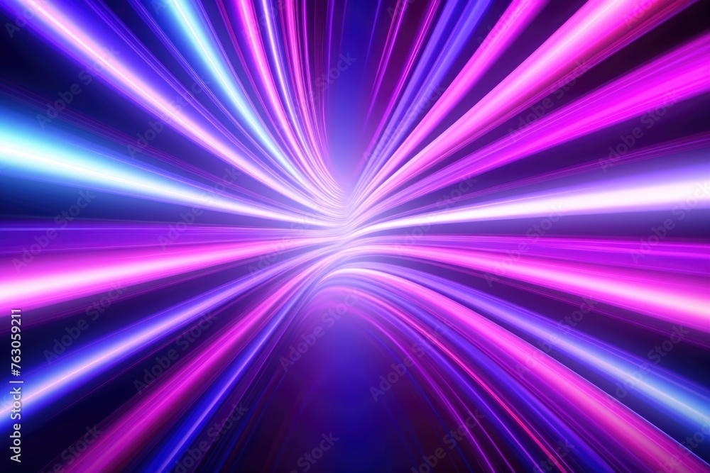 Poster a vibrant abstract background with purple and blue light streaks. ideal for use in design projects