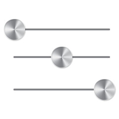 Realistic metal chrome button 