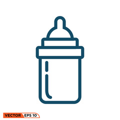 Bottle icon design vector graphic of template, sign and symbol
