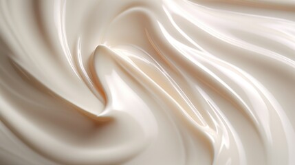 A detailed close up view of a cream swirl. Ideal for food and dessert concepts - obrazy, fototapety, plakaty
