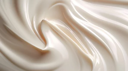 Poster A detailed close up view of a cream swirl. Ideal for food and dessert concepts © Fotograf