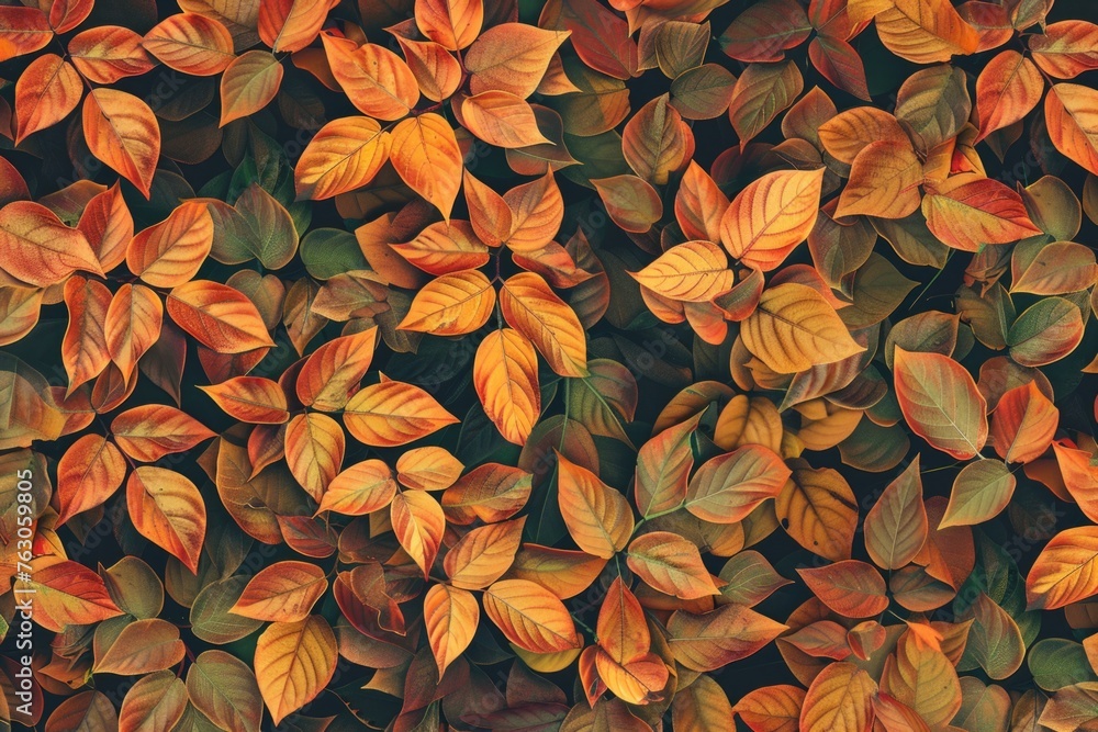 Poster a close-up image of a bunch of leaves. suitable for nature backgrounds