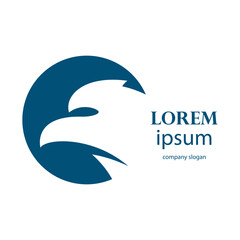 Obraz premium Simple and elegant eagle head logo design