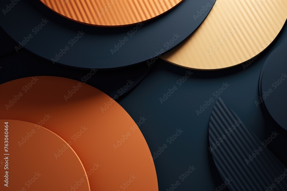 Poster A close up view of plates arranged on a table. Suitable for dining or kitchen concepts