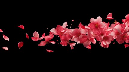 Pink flowers blowing in the wind, suitable for nature concepts