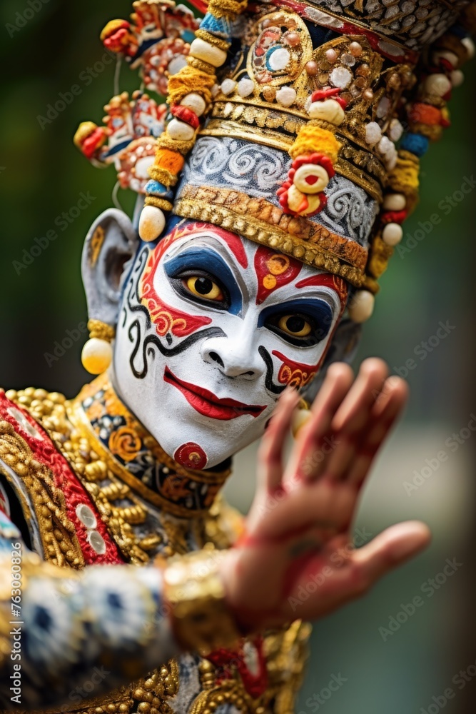 Poster close up of a person in costume, versatile image for various uses