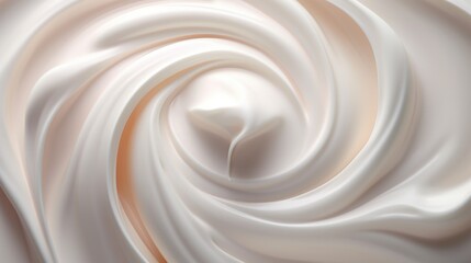 Close-up view of a swirl of cream. Perfect for food and dessert concepts