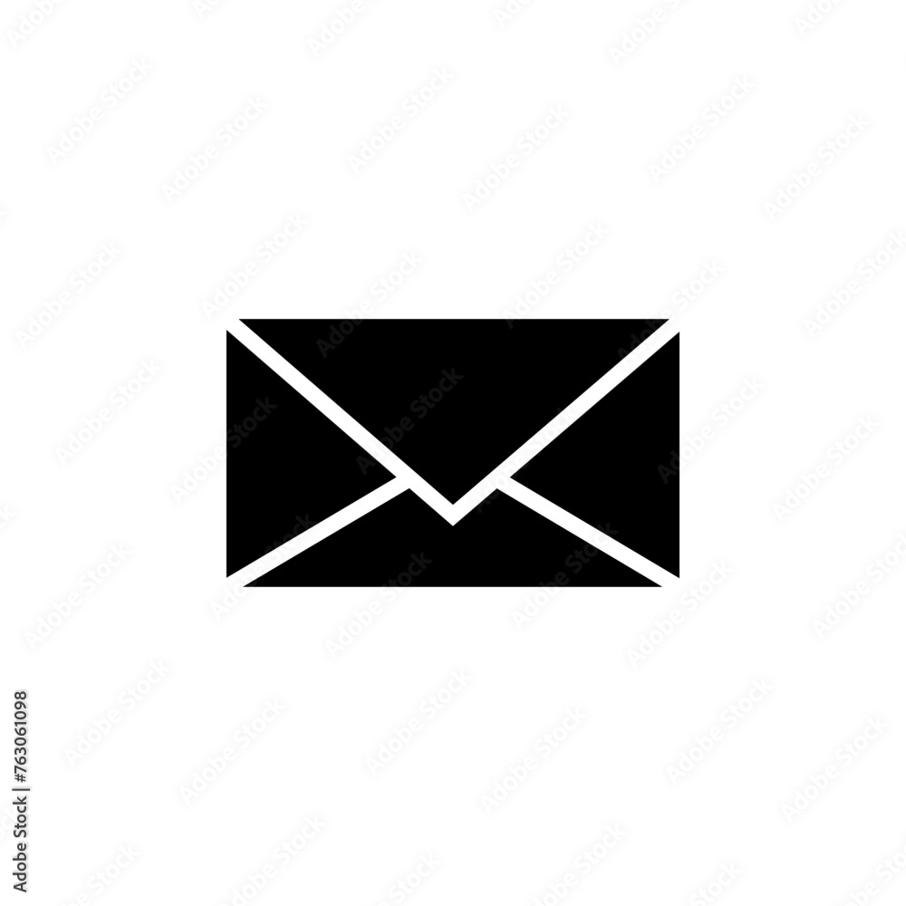 Poster mail flat vector icon. simple solid symbol isolated on white background