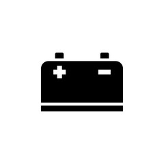 Car Battery flat vector icon. Simple solid symbol isolated on white background