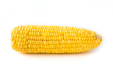 close up fresh corn on white background