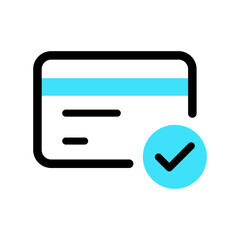 Card Tick Option icon vector