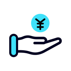 Hand And Cash  design icon vector